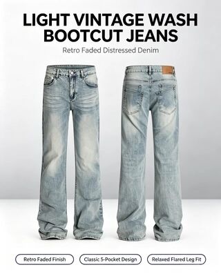 Stretchable Classic Denim Jeans Durable Comfortable Stylish Suitable Casual Workwear Versatile Design for Everyday