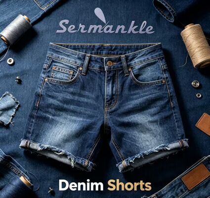 Good price Vintage Washed Baggy Denim Shorts Collection Relaxed Streetwear Silhouette Raw Hem Frayed online