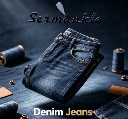 Good price Relaxed Fit Versatile Casual Denim Pants Premium Cotton Blend Durable Construction online