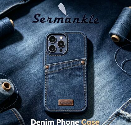 Good price Vintage Washed Denim Phone Case Collection Shockproof Drop Protection Textured Grip online